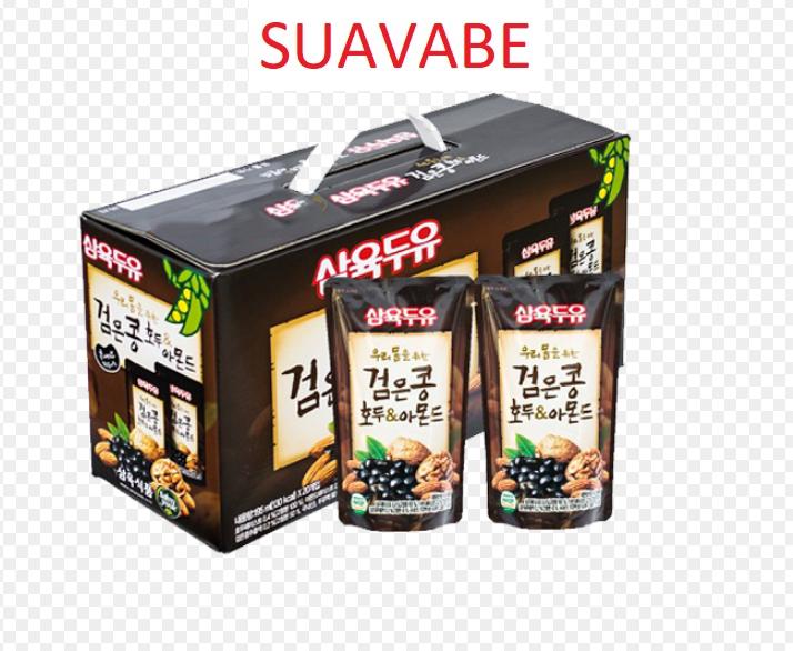 Sữa đậu đen óc chó hạnh nhân Hàn Quốc (20 bịch)