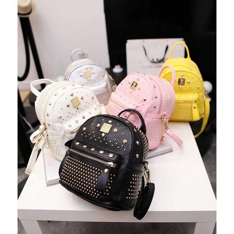 Balo mini đính đá dễ thương đủ màu sắc (tặng móc khóa hình thú cute)