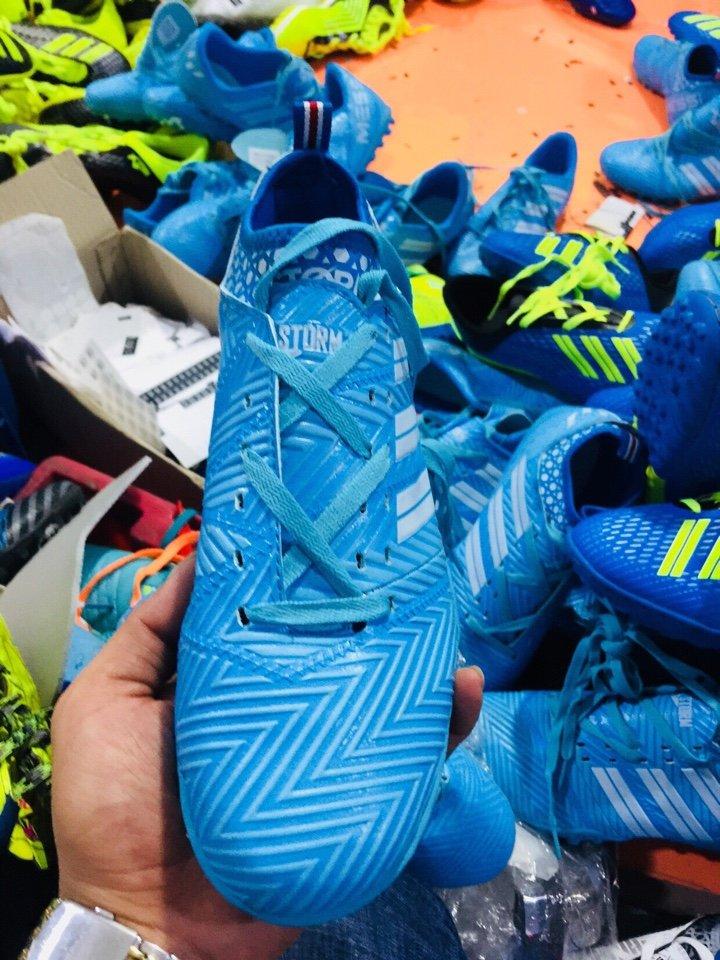 Giày Đá Bóng Messi cổ cao màu xanh