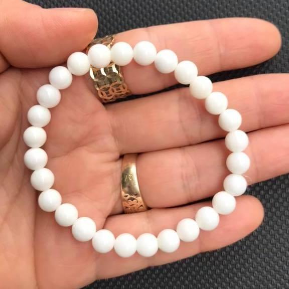 [HCM]VÒNG TAY ÔC HÓA THẠCH 6LY