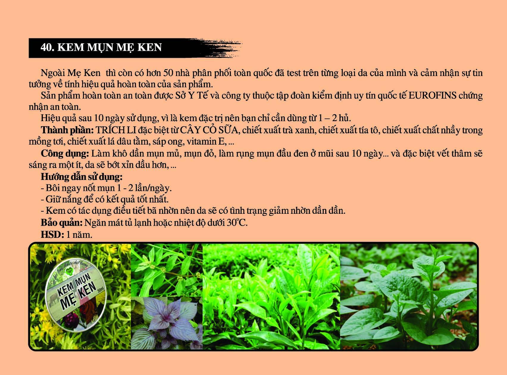 KEM MỤN THẢO DƯỢC MẸ KEN-30ml