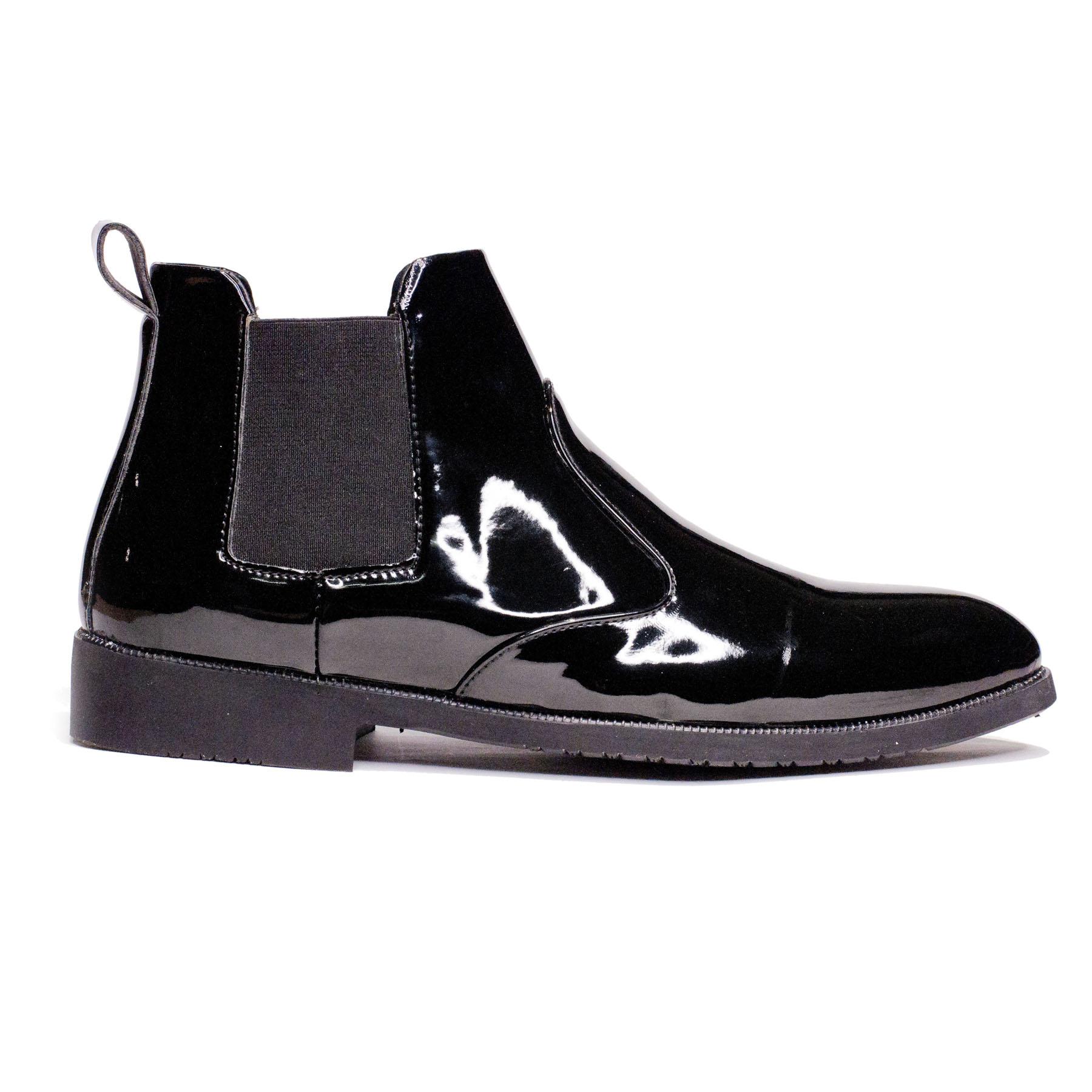 Giày Chelsea boot nam đẹp cổ chun da bóng CB520
