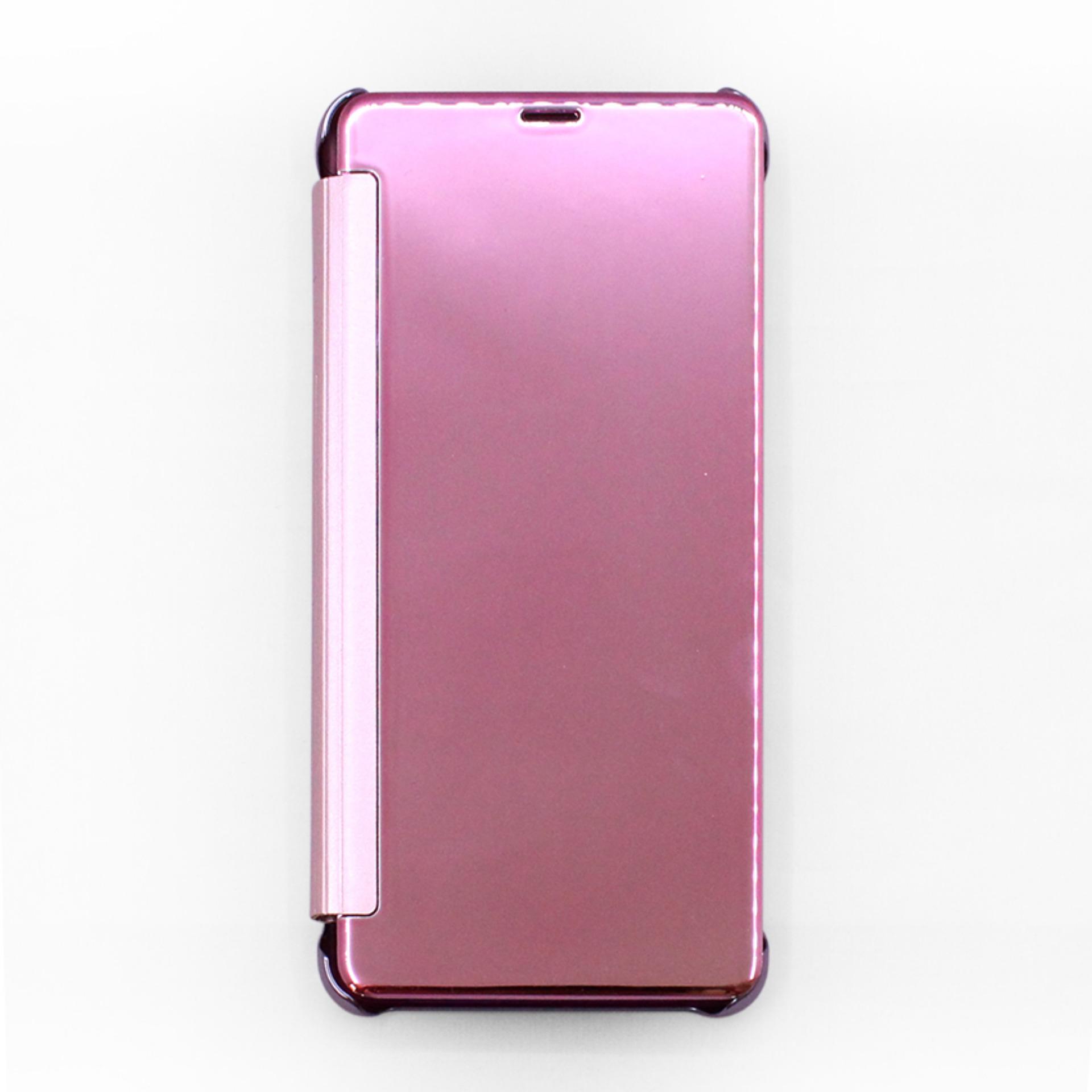 Bao da Clear View Samsung Galaxy A8 Plus 2018 (Hồng)