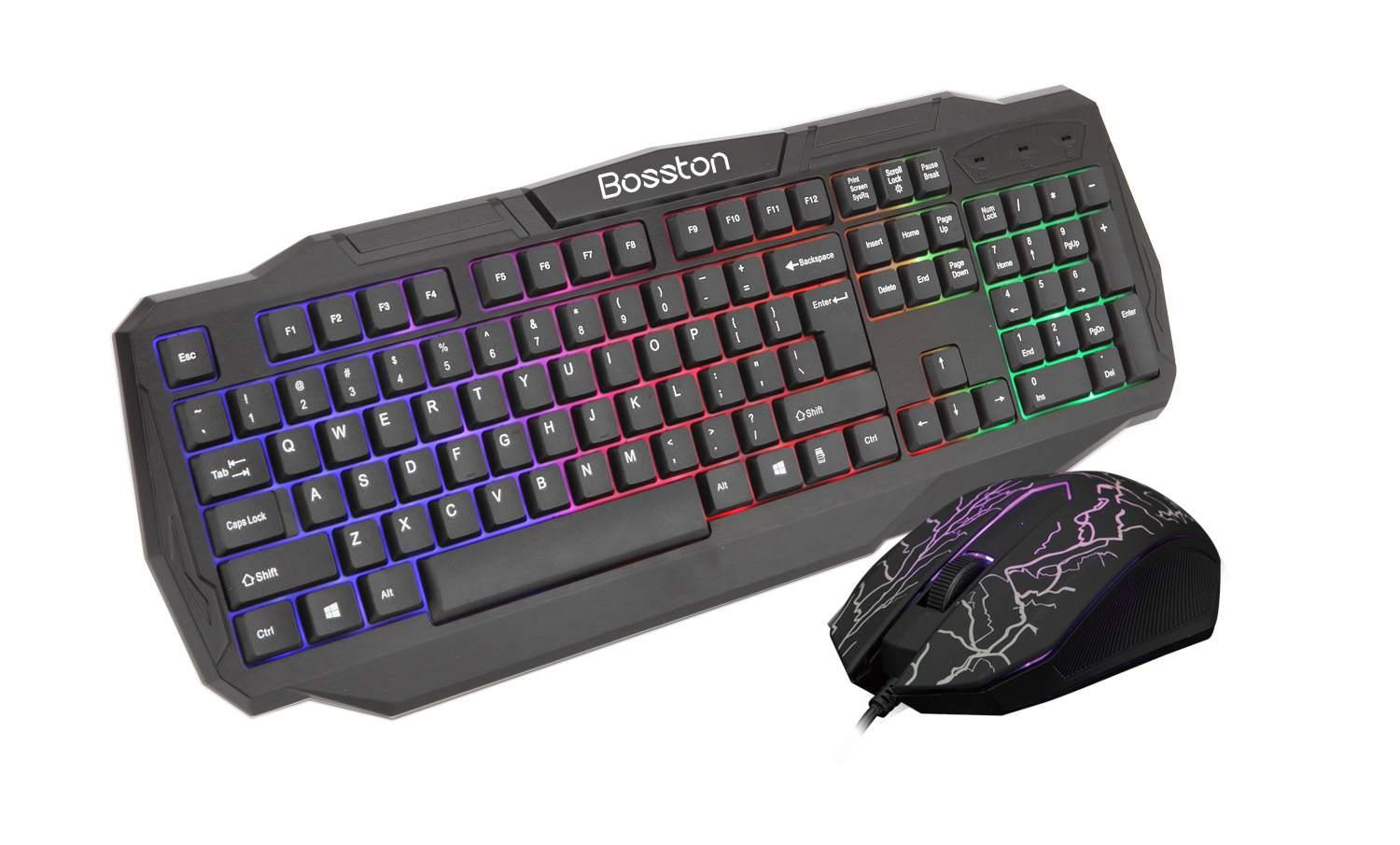 Combo Bosston 837 Chuyên Game Có Led Phím-Chuột