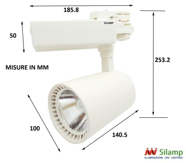 LED chiếu điểm thanh ray 40W màu đen