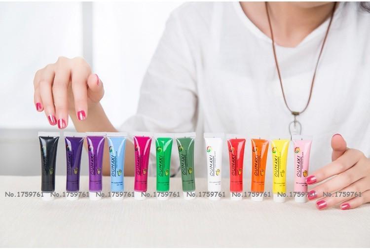 [HCM]Combo 12 tuýp bột màu vẽ móng Oumaxi 12ml/tuýp - 1231