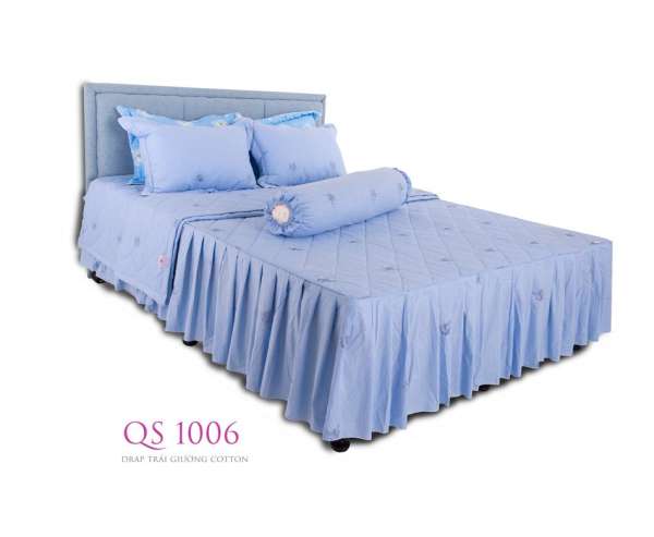 Drap trải giường Cotton Vạn Thành QS 1006 - 160x 200 x 7.5 cm