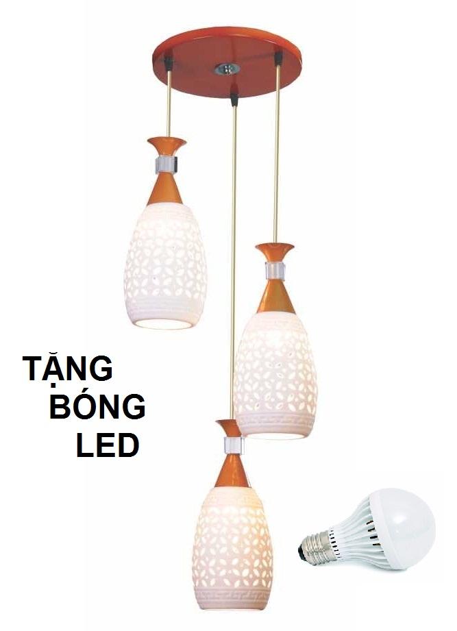 ĐÈN THẢ TRẦN NB389-3 TẶNG BÓNG LED