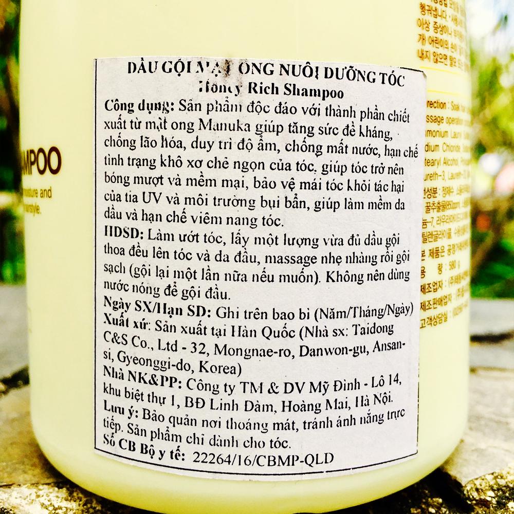 Dầu gội Obsidian Honey Rich Shampoo 580ml