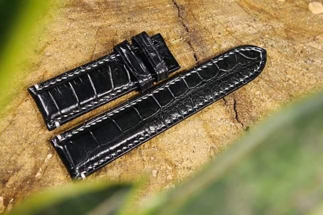 Dây Đồng Hồ Da Cá Sấu Làm Thủ Công Handmade Cao Cấp Leo