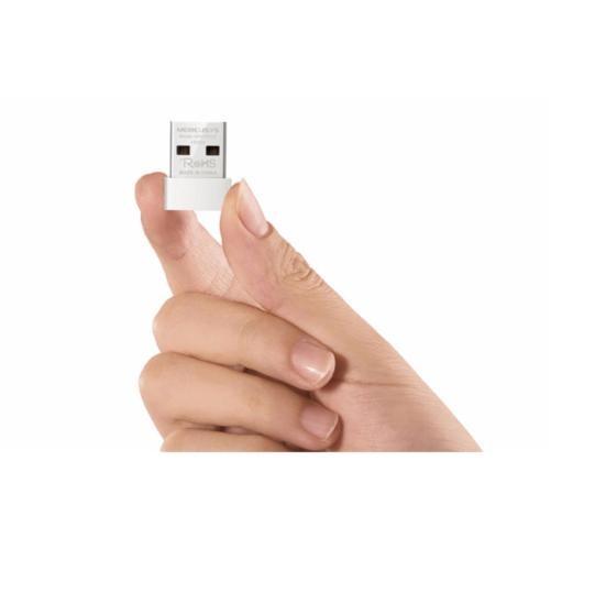 Bộ Thu USB WiFi Mercusys 150Mbps Mini MW150US (Trắng)