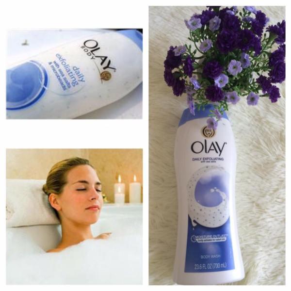 Sữa tắm Olay Daily Exfoliating 700ml (Xanh)