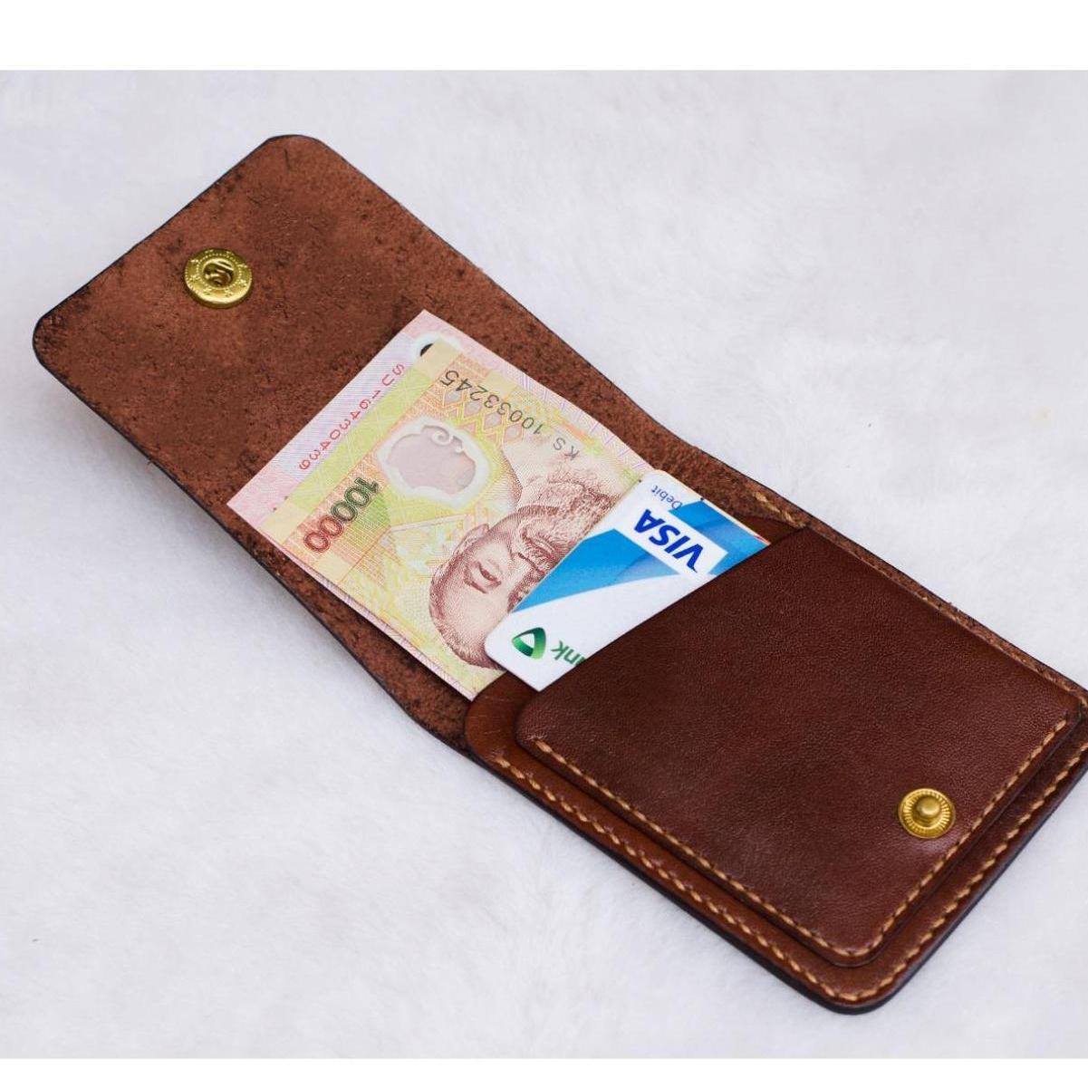 Ví da đựng thẻ mini - ví nam da bò cao cấp - ví da thời trang nam - ví nam mini mino crafts wm012s002