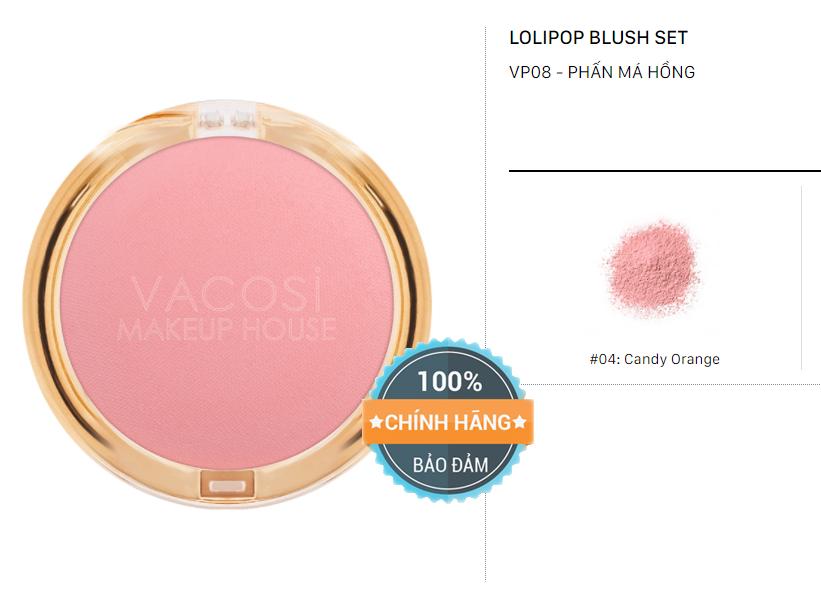 LOLIPOP BLUSH SET - VP08 - PHẤN MÁ HỒNG #04: Candy Orange