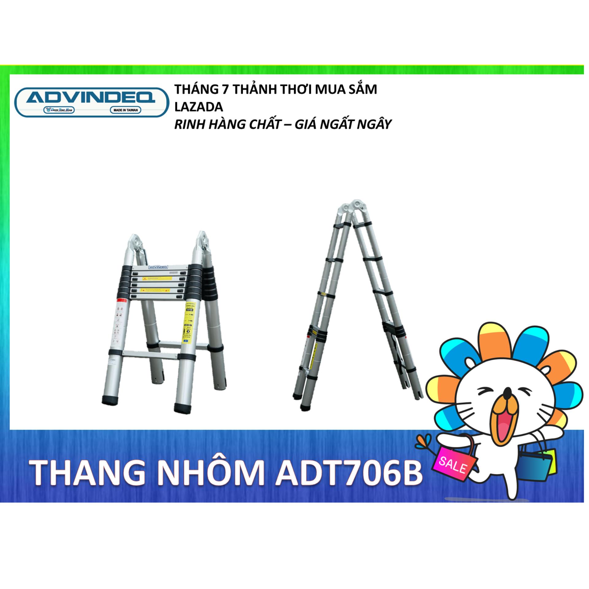 Thang nhôm rút gọn  Advindeq ADT706B (A: 1.83m; I: 3.8m)