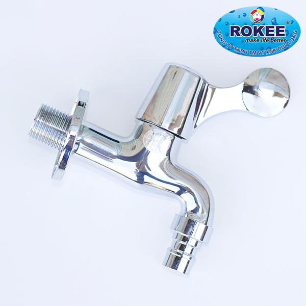 Vòi hồ có mỏ - vòi máy giặt Rokee RD606 (Trắng bạc)