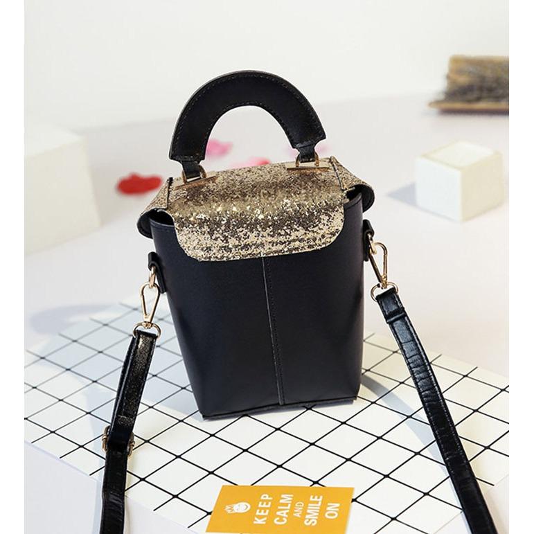 Túi vuông mini nắp cài kết kim sa