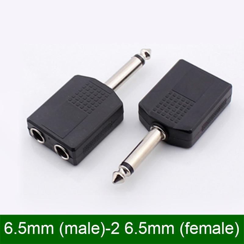 Đầu  jack chuyển 6.5/6.35mm ra 2 đầu màu Đen