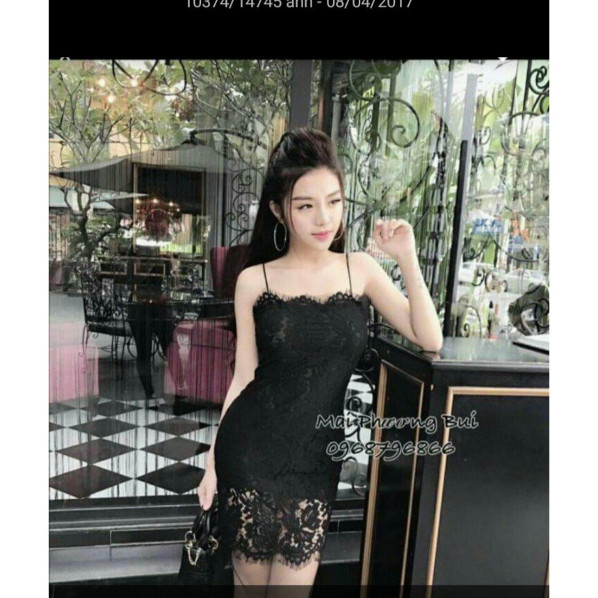 Đầm body 2 dây ren 2 lớp 