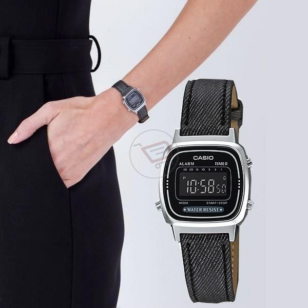 Đồng hồ nữ dây da Casio Anh Khuê LA670WL-1BDF