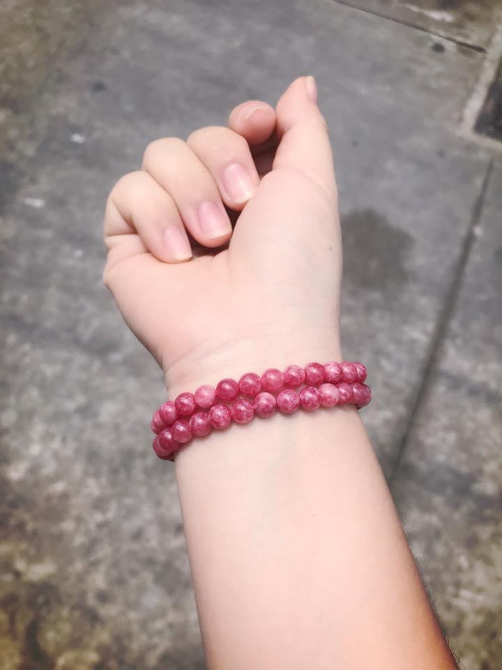 Combo vòng tay ruby hồng ngọc size 6ly