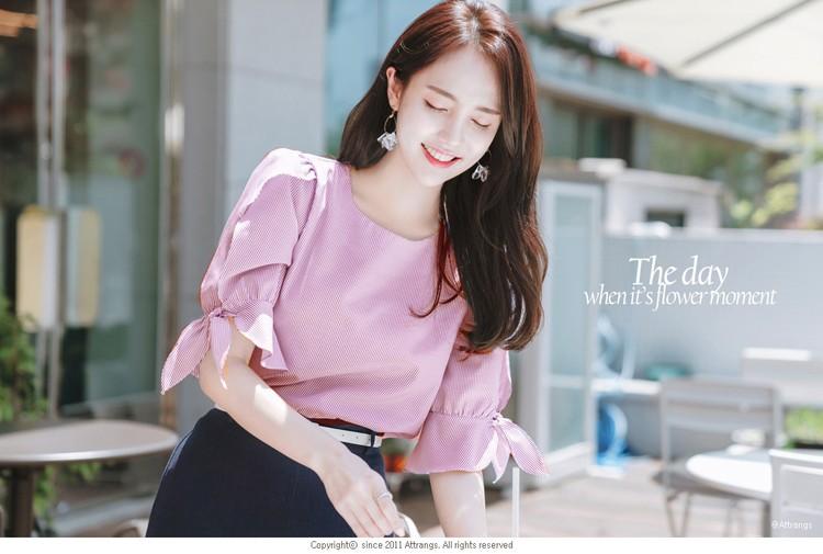 Áo kiểu tay nơ Lyly Phong Cách Hàn Quốc Cực Hot