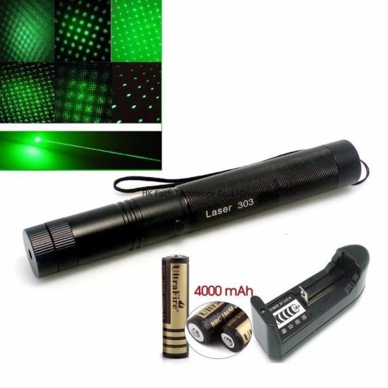 Đèn pin lazer 303 chiếu xa nhiều hình cực đẹp - trọn bộ gồm đèn laser - ảnh sản phẩm 2