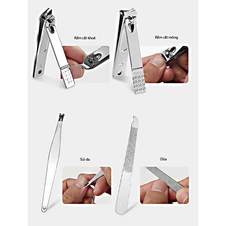Bộ dụng cụ chăm sóc móng +  tai + da bỏ túi #02