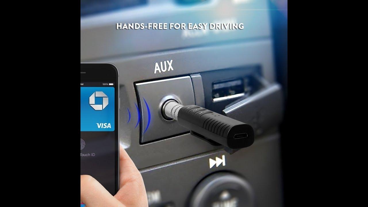 Đầu thu bluetooth receiver tạo kết nối âm thanh 4.1 rảnh tay (dùng pin sạc)