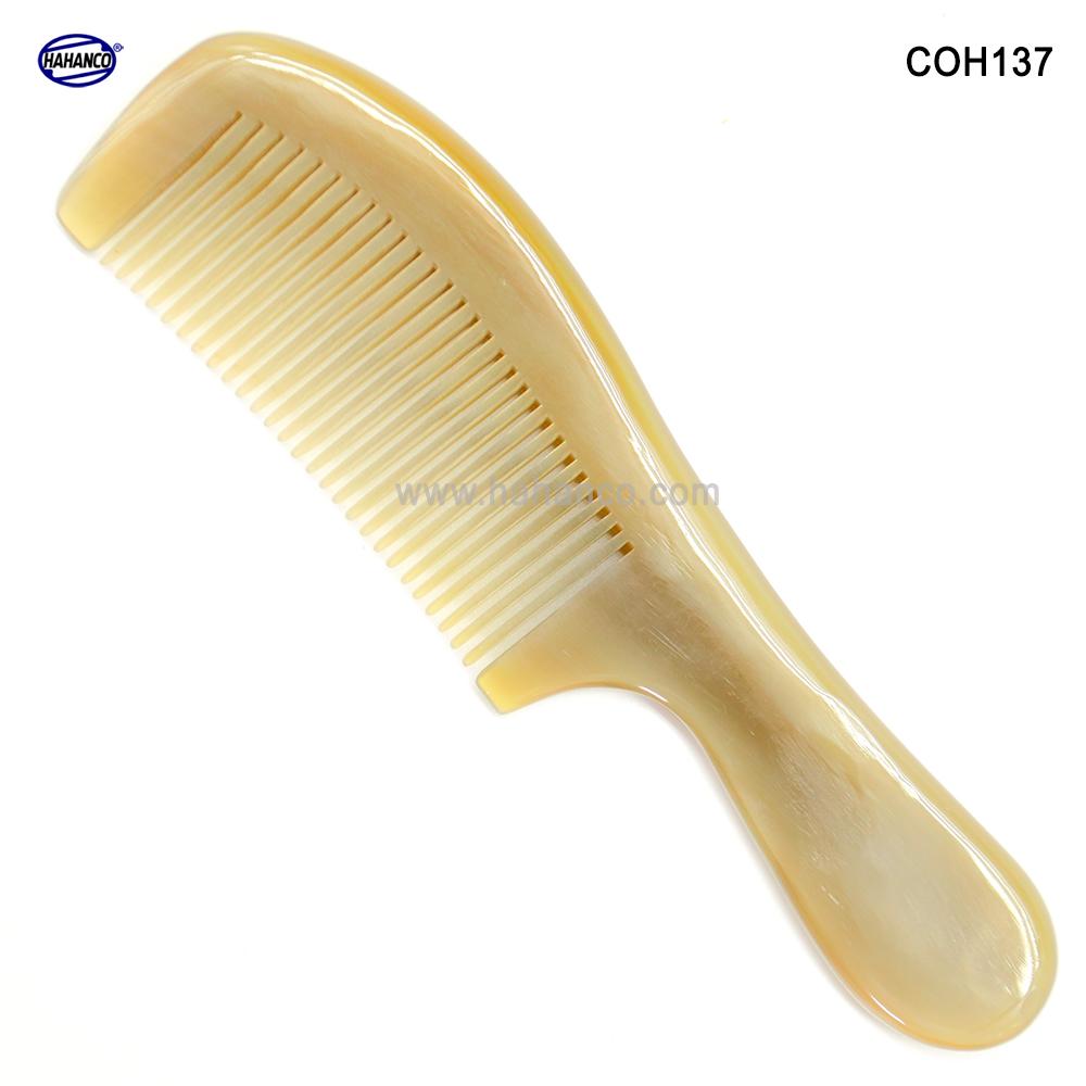 Lược sừng xuất Nhật - COH137 (Size: L - 18cm) Lược chuôi trơn tru đơn giản tiện ích - Chăm sóc tóc HAHANCO
