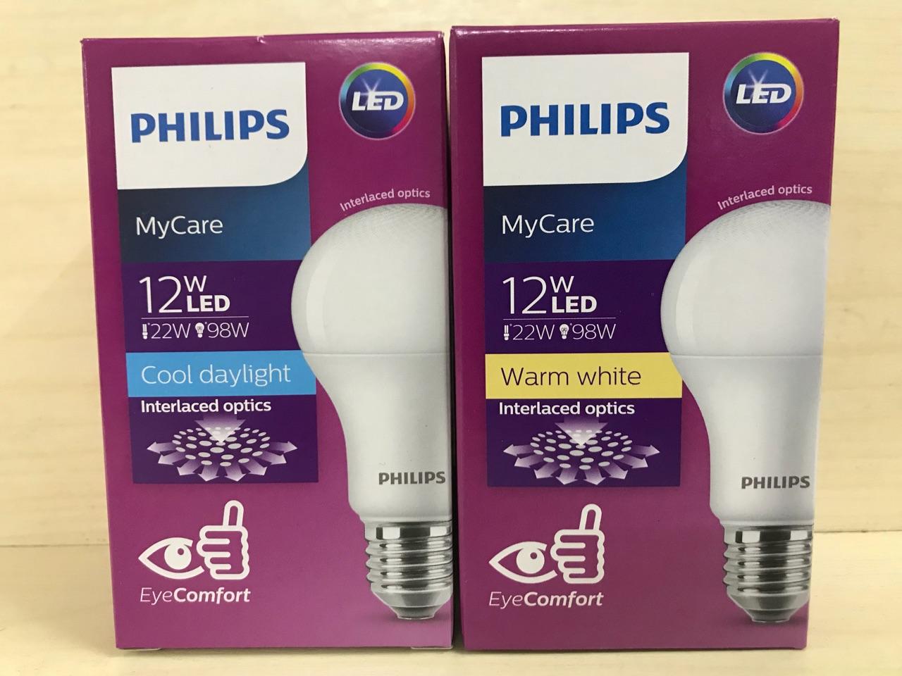 Bộ 6 Bóng đèn Philips LED MyCare 12W 3000K E27 A60 - Ánh sáng vàng