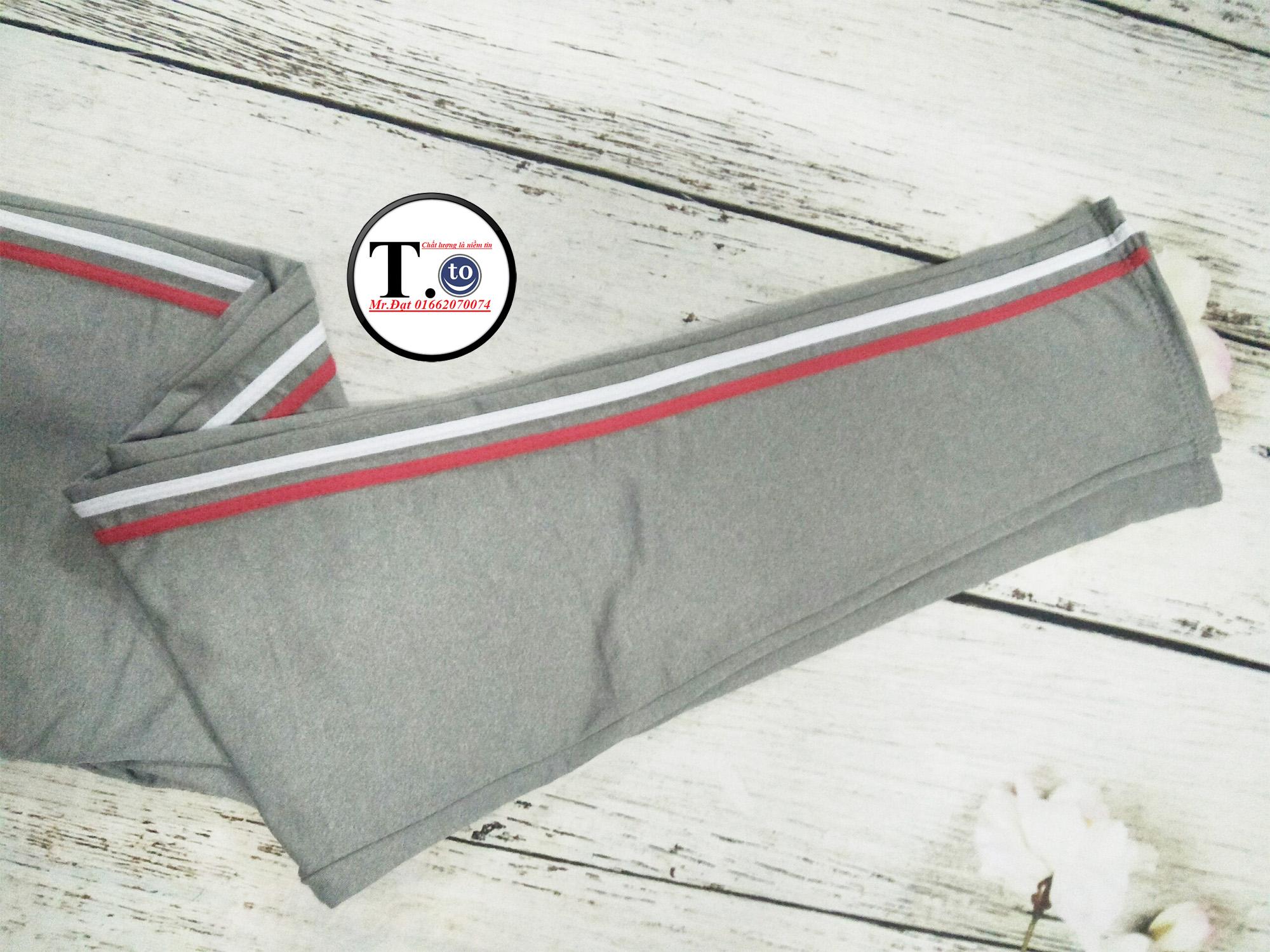 [HCM]Quần Thun Nữ - legging ( 2 sọc trắng đỏ)