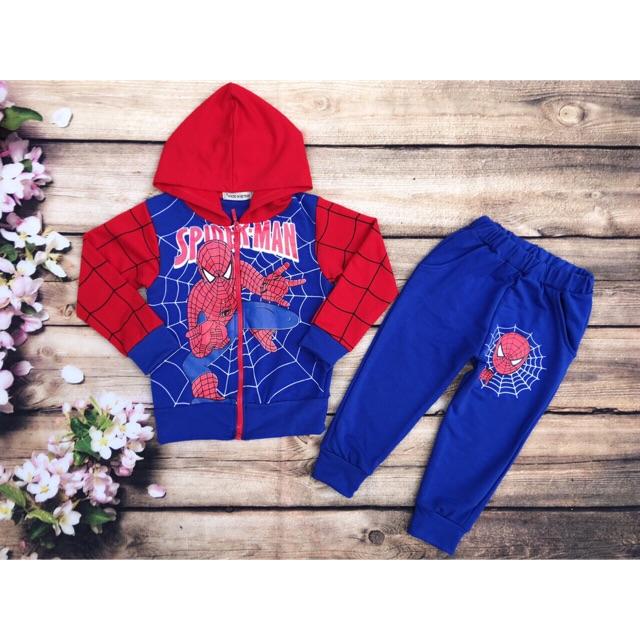 Bộ đồ khoát người nhện spider man cho bé trai