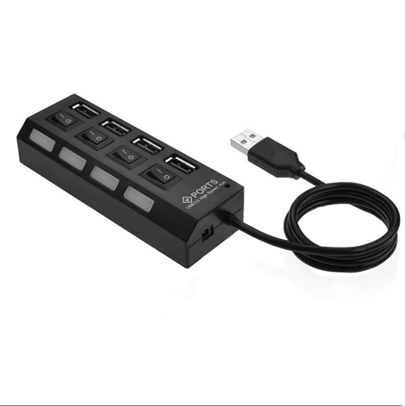 Hub usb công tắc 4 cổng trắng