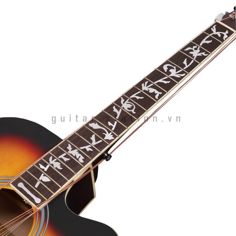 Dán khảm cần đàn guitar hình hoa dây leo
