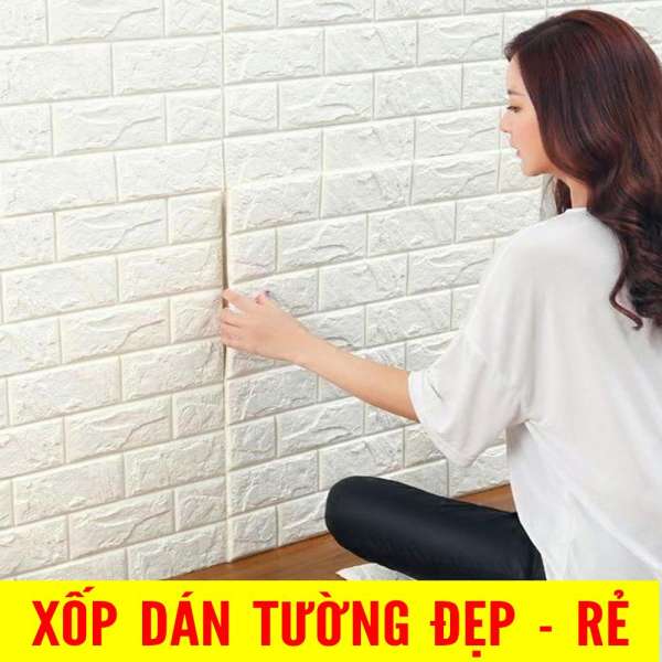 COMBO 20 tấm Xốp Dán Tường 3D Giả Gạch / Chịu lực, chống nước, chống ẩm mốc / 70x77cm