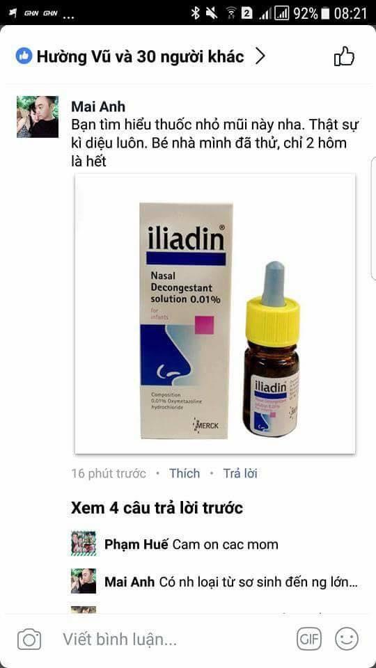 Thuốc nhỏ mũi iliadin 0.01% (5ml) (hộp)