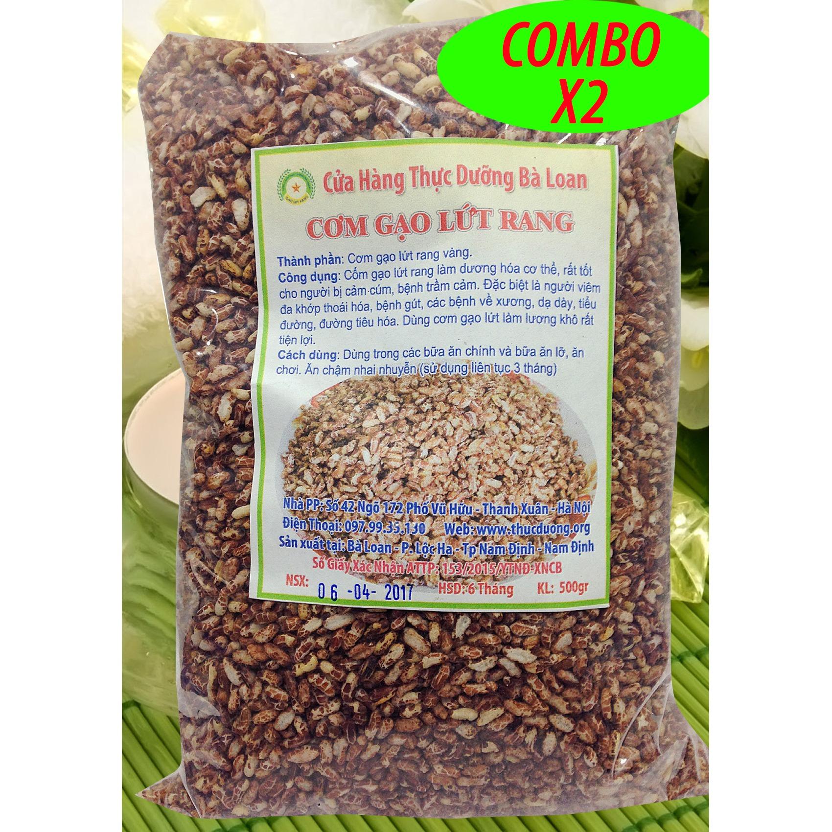 Cốm gạo lứt rang chay 1kg