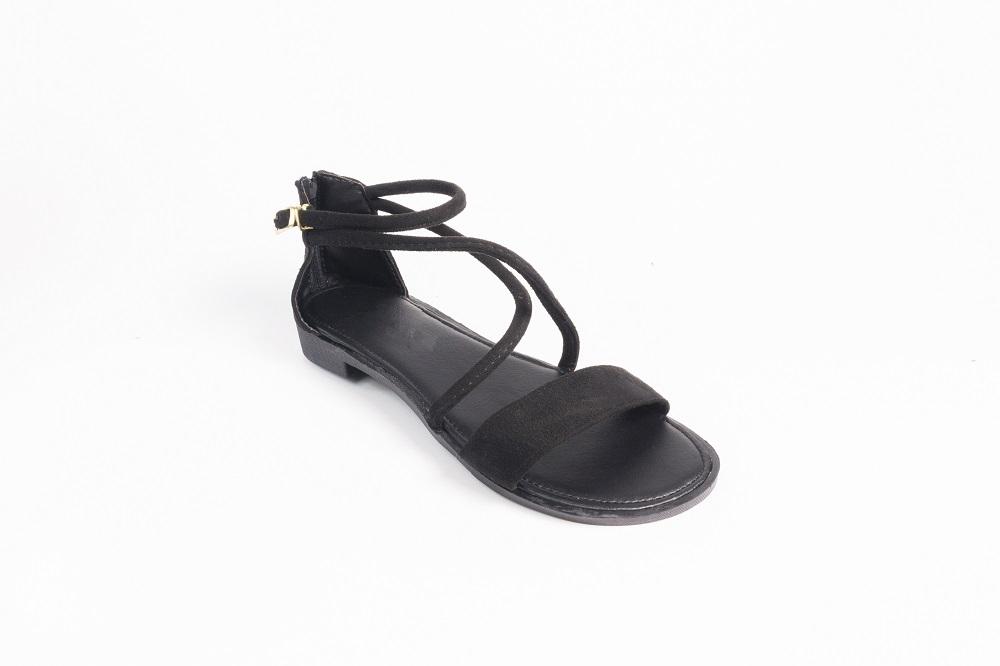 [HCM]Giày sandal nhung ngang dây chéo cổ chân