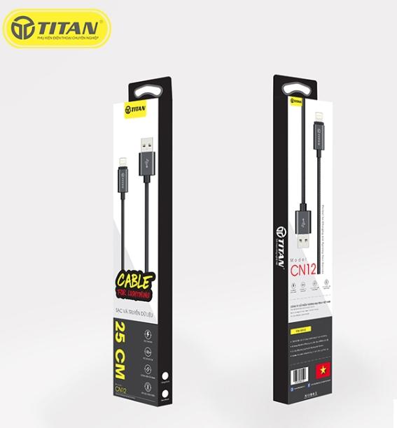 [HCM]Cáp dù sạc nhanh Micro USB siêu ngắn 25cm TITAN CN11