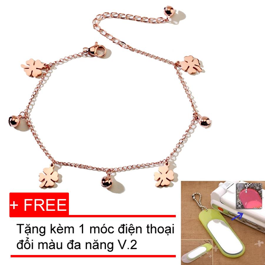 Lắc tay kiêm lắc chân Titan cỏ 4 lá LC98