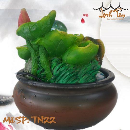 Thác nước phong thủy để bàn Cá Chép vượt vũ môn