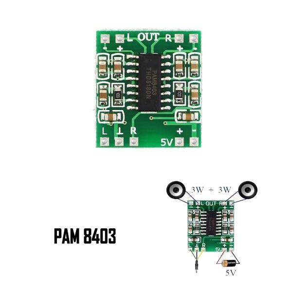 Mạch tăng âm Mini 5V PAM8403 3w x2.