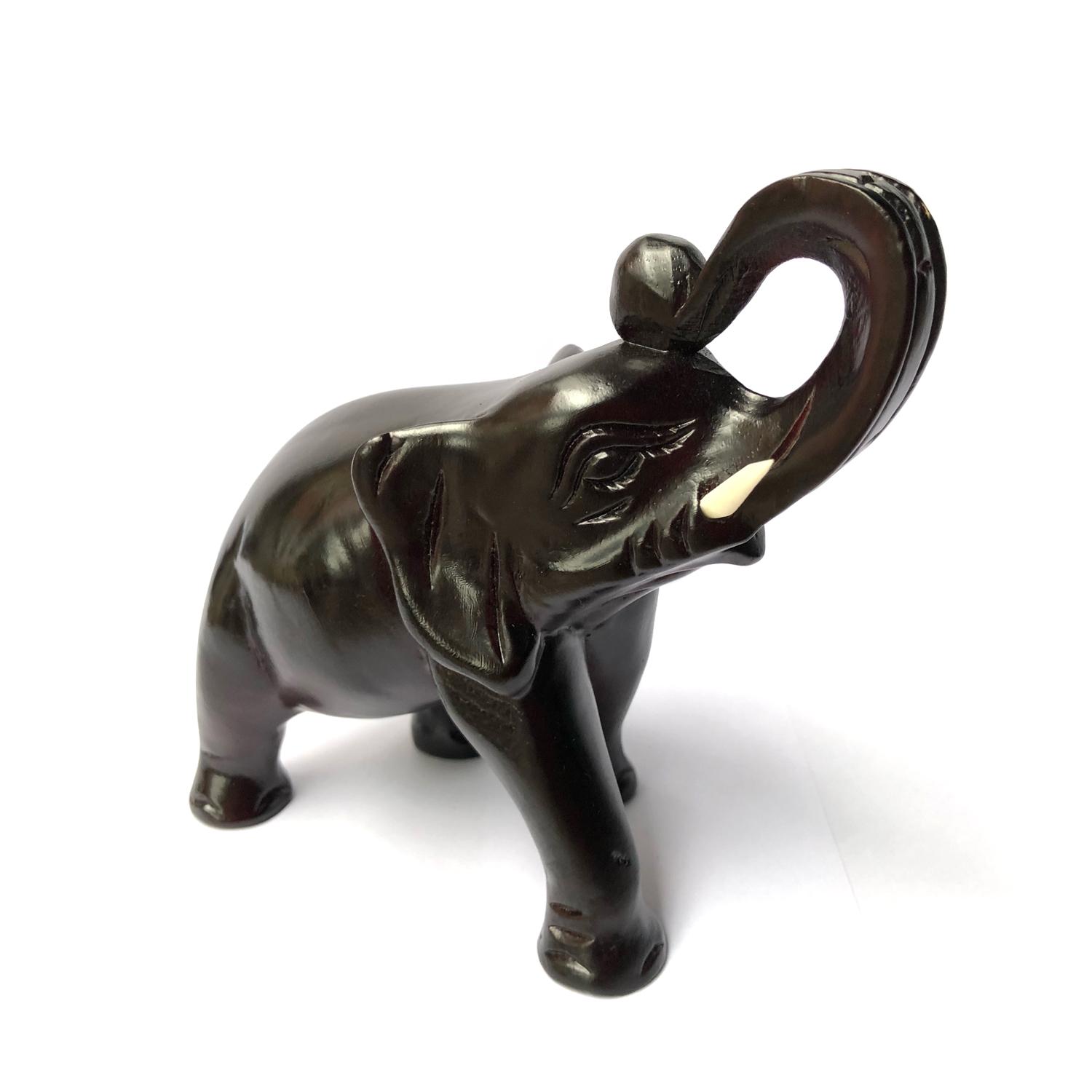 Wooden Elephant Statue - Single Elephant