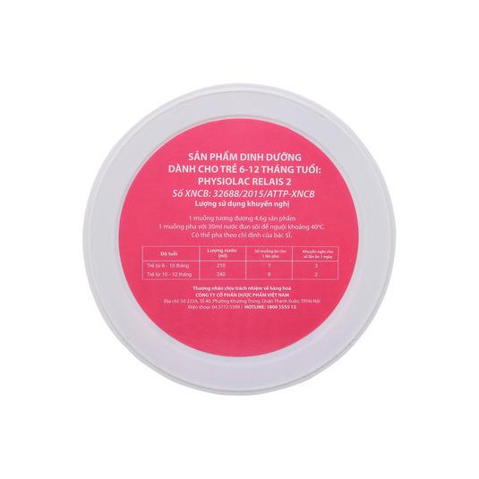 Sữa Physiolac Relais số 2 900g ( dành cho trẻ từ 6 - 12 tháng) (hộp thiếc)