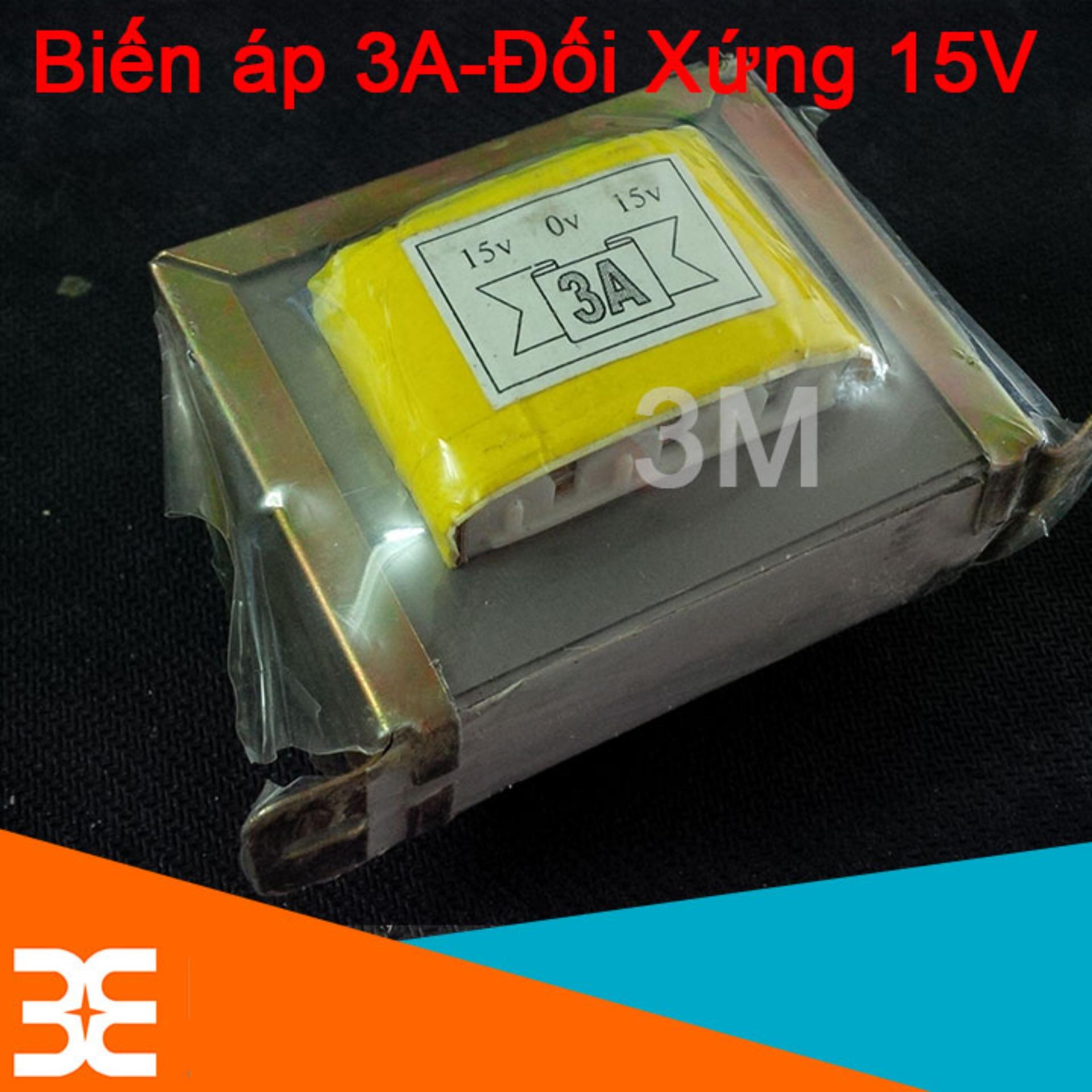 Biến áp đối xứng 15V 3A 100% dây đồng hiệu suất cao