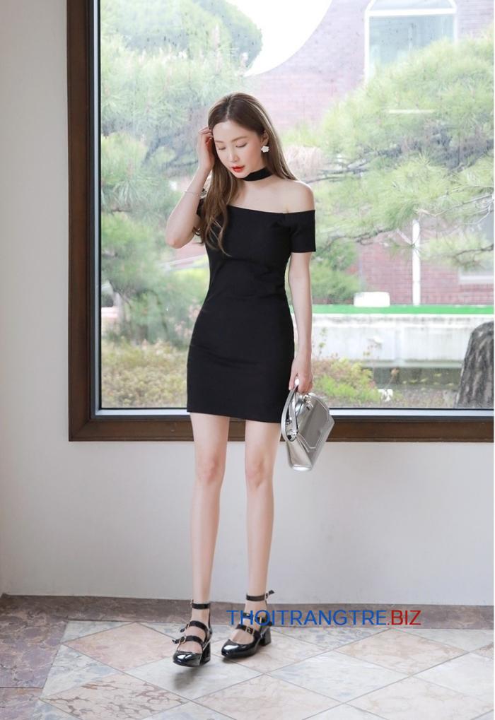 ĐẦM THUN BODY HỞ VAI CHOKER