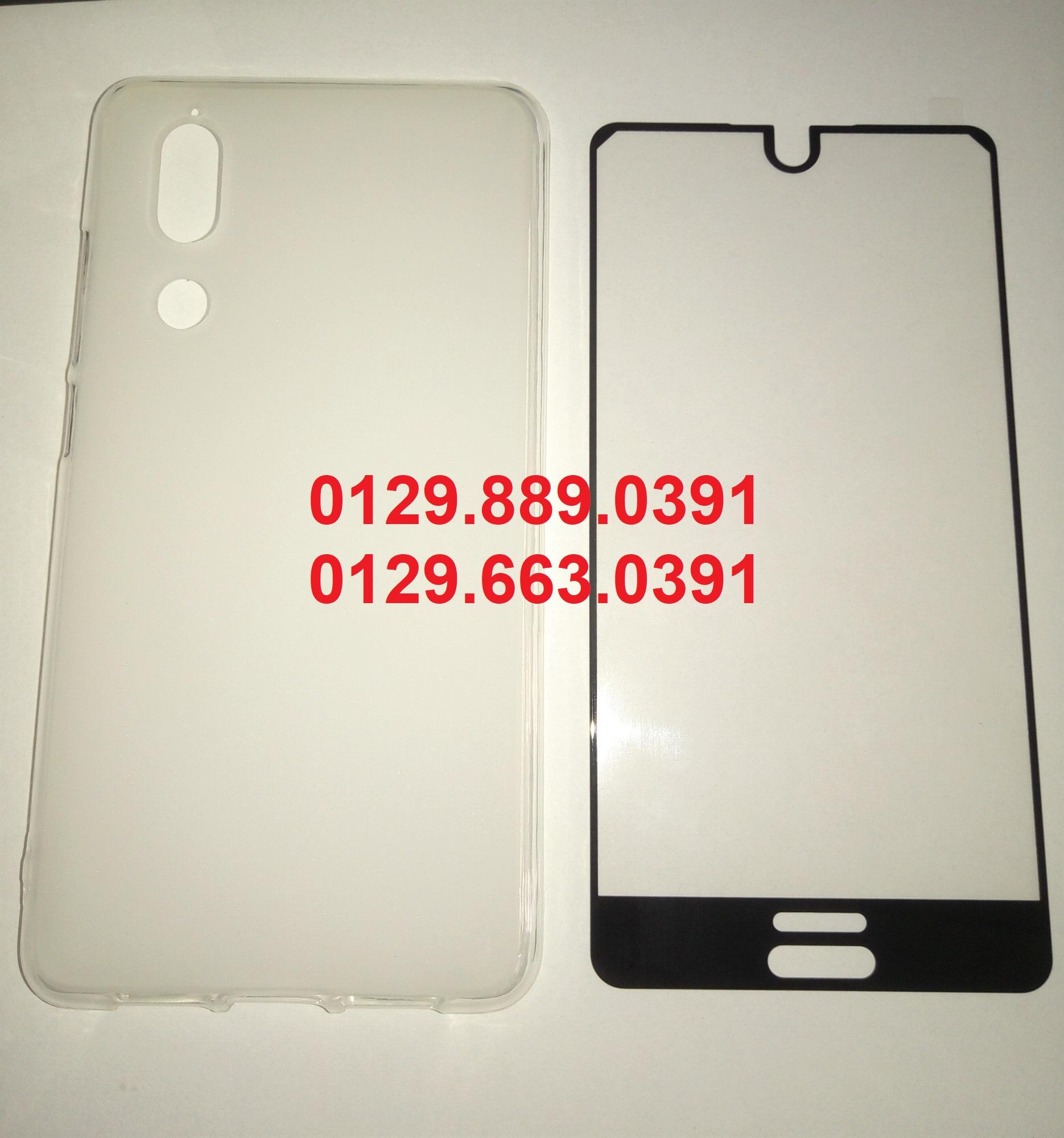 Sharp aquos s2 - ốp lưng trắng + dán cường lực full màn hình