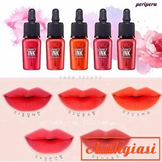 Son kem lì Peripera Ink Velvet #04 siêu chạy