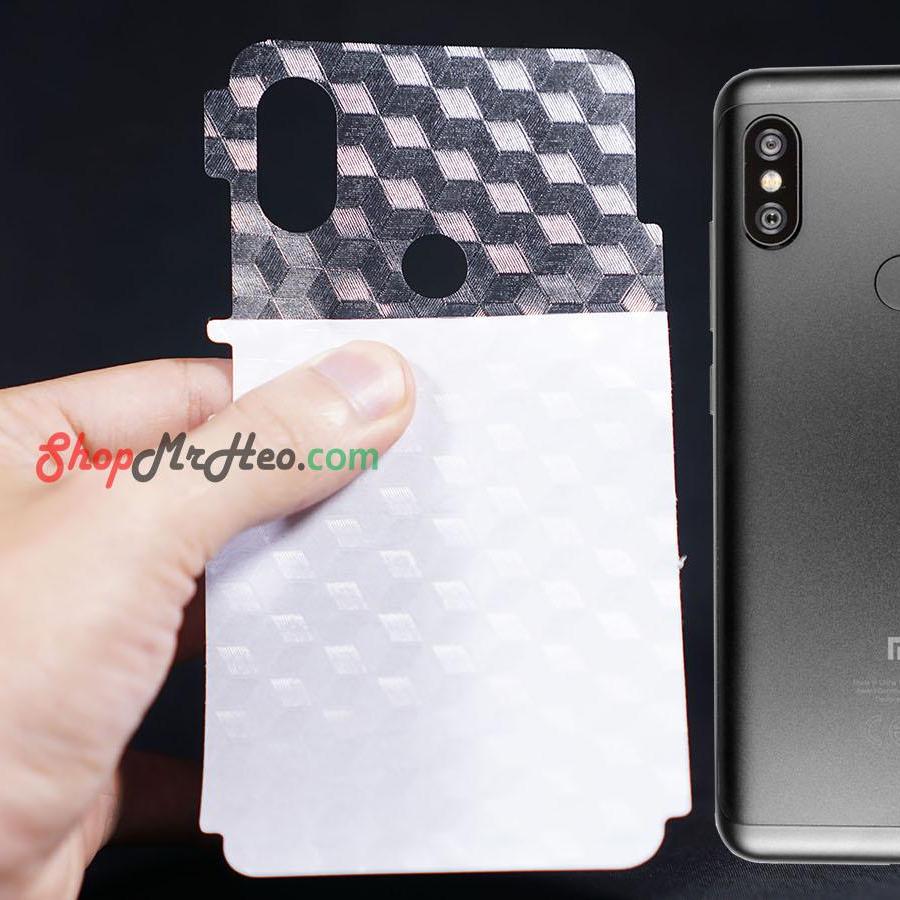 [HCM]Bộ 3 Skin Dán Mặt Lưng Vân 3D Xiaomi Redmi Note 6 Pro